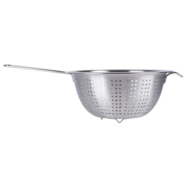 Pyöreä keittiösiivilä 21 cm - Ruostumaton teräs, kahva, monipuolinen