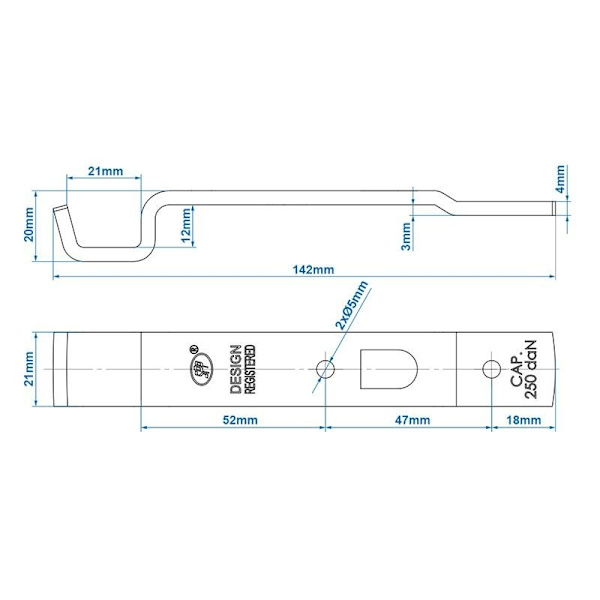 Tanko perävaunun salpaan SPP Z-05A