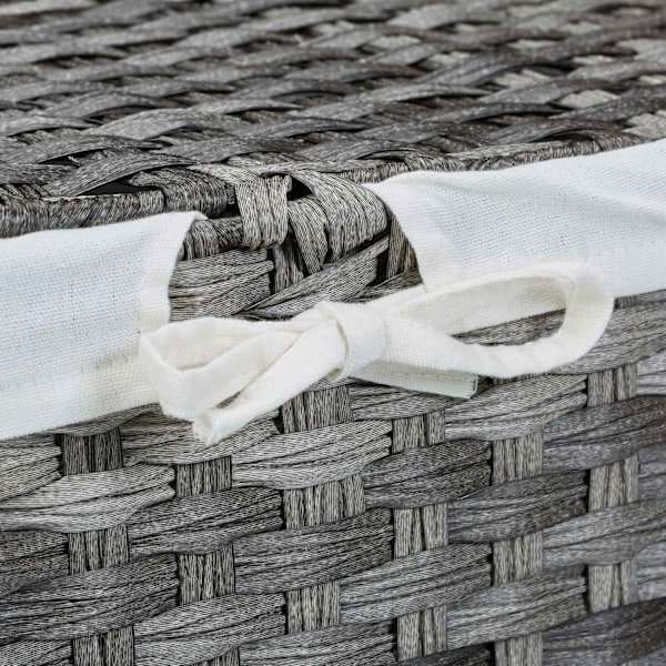 Vasketøjskurv i rattan look 110 L