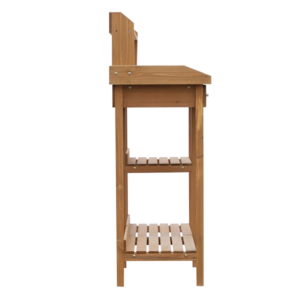 Plantebord Havebord Med Kar Lavet Af Grantræ, H112Cm, Til Havearbejde Og Plantepleje