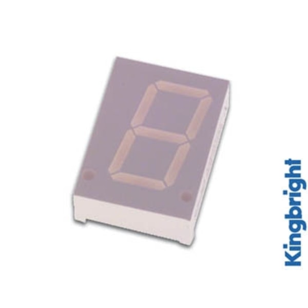 20 mm ensiffrig display gemensam anod gul