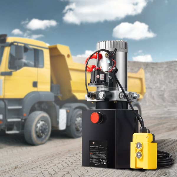 12V hydraulpumpaggregat, enkelverkande, 4-liters