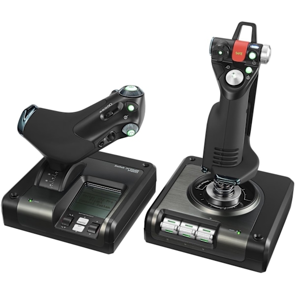 Logitech Saitek X52 Pro Flight Control System - greb-controller & gashåndtag, PC