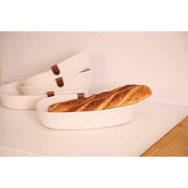 Puuvillainen leipäkorisarja (4 kpl) JUT01001127D