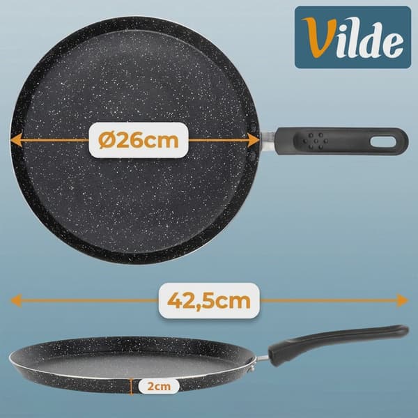 Non-stick granit crêpe pan, 26 cm