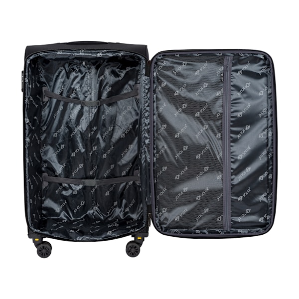 Medium blød kuffert M 23' SOLIER SOFTFLEX 2240 sort-rød