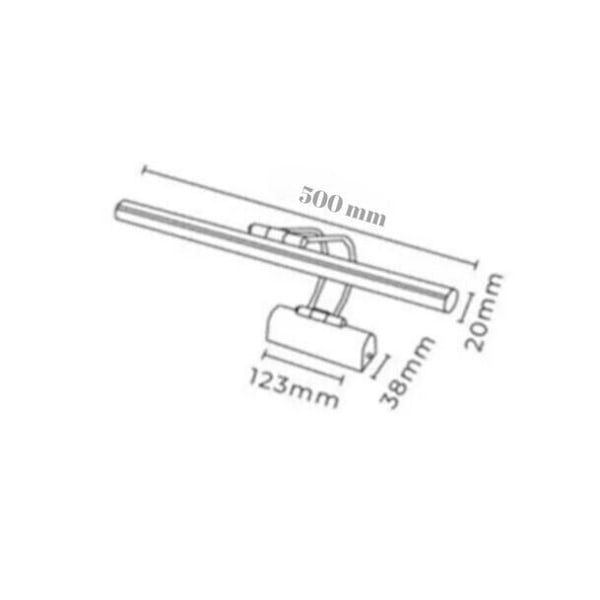 Seinävalaisin Flüt 50 cm Ledli Krom Aplik