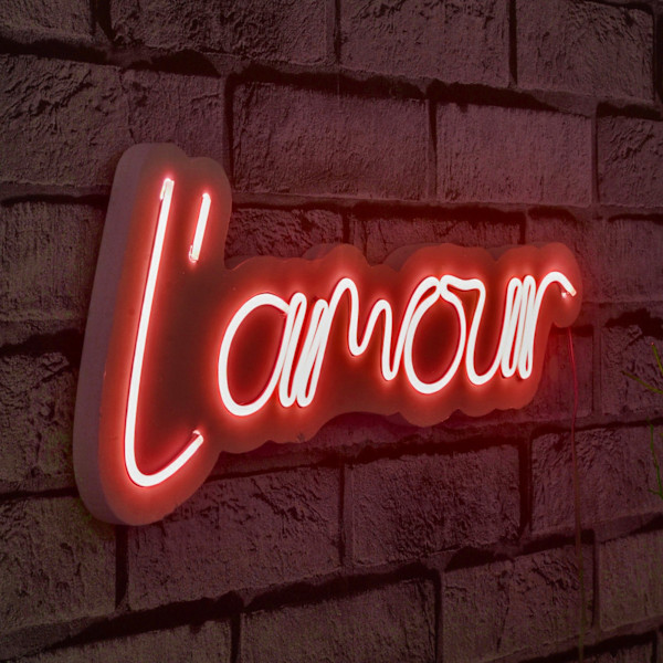 Dekorativ plast LED-belysning L'amour - Röd