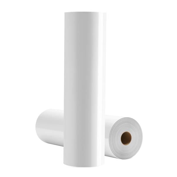 Värmeöverföringsvinylrulle, blank vit, 30 cm x 21 m