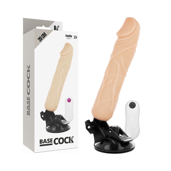 Basecock - Realistic Vibrator Remote Control Flesh 20 cm -O- 4 cm