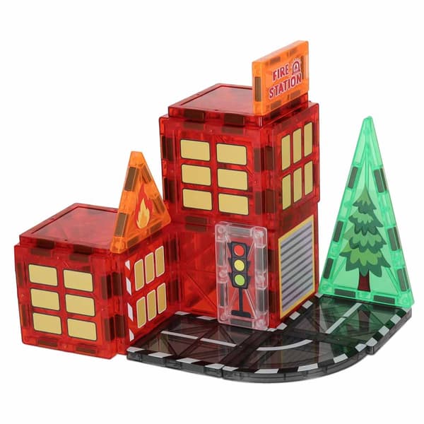 3D magnetiske byggeklodser brandbilsæt, 48 dele