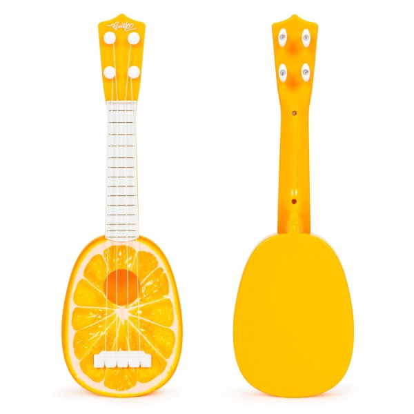 Ukulele guitar til børn, fire strenge, orange
