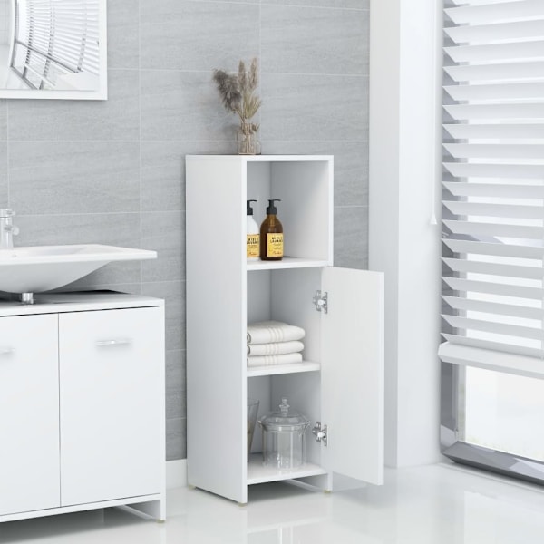 Mobile da bagno bianco 30x30x95 cm in derivati ​​del legno