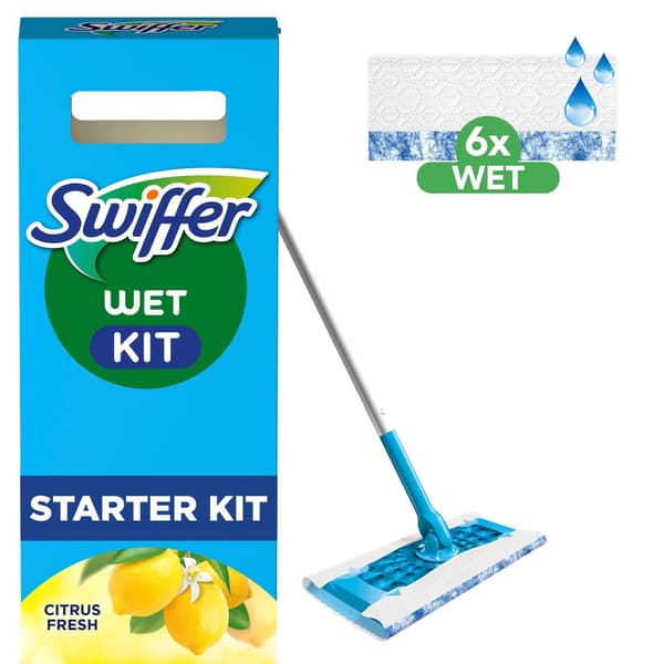 Aloitussarja 1 Puhdistusmoppi + 6 kosteaa