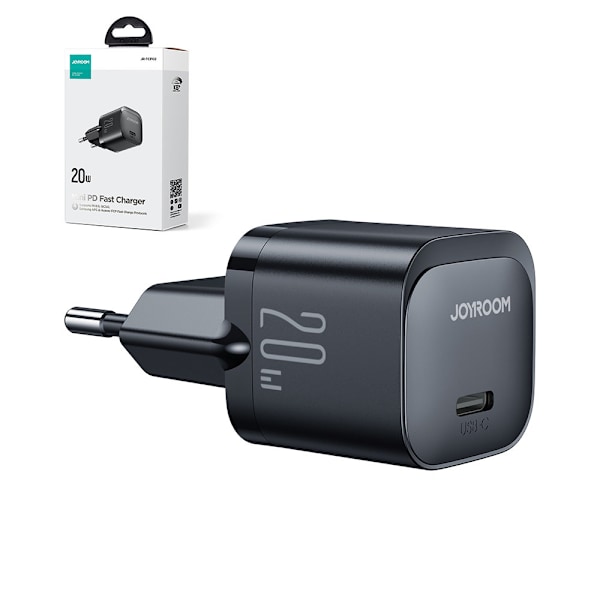 Mini USB-C 20W PD JR-TCF02 telefonladdare - svart