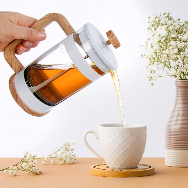 Kaffe och te kolvbryggare glas WHITELINE 650 ml