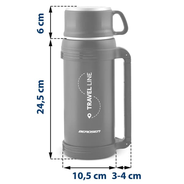 Vacuumtermos 1500 ml BD-781 svart