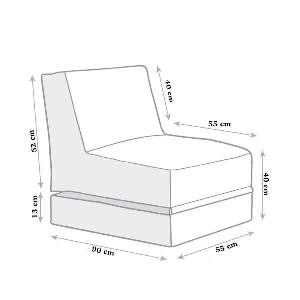 Puutarha Bean Bag Siesta Vuodesohvapussi - Vaaleanpunainen