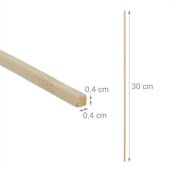 sæt med 200 bambuspinde 30 cm