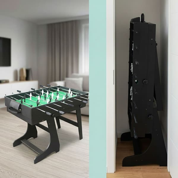 Hopfällbart 4-i-1 multispelsbord – Svart