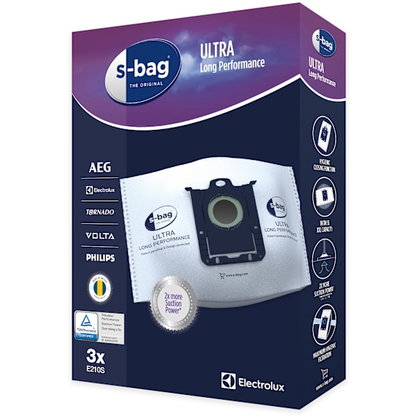 Electrolux Ultra Long Performance E210S S-Bag - dammpåse, 3 st