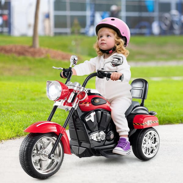 6V Børne Elmotorcykel med Lys & Lyd, Rød