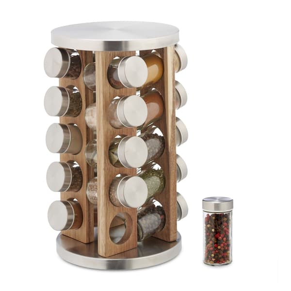 Krydderi karrusel med 20 glas