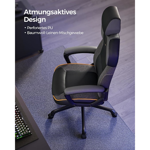 Ergonominen säädettävä työtuoli hengittävällä kankaalla