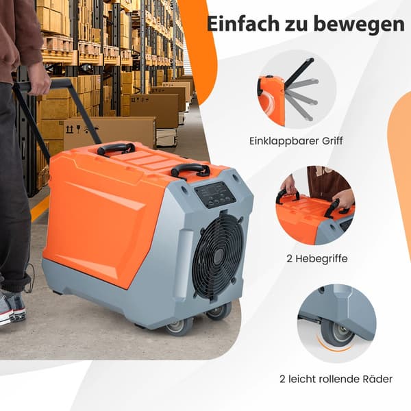 Kommerciel affugter 85L - Dag, Pumpe, 24-timers timer