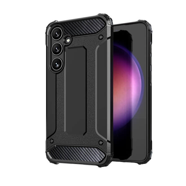 Förstärkt pansarfodral för Samsung Galaxy S24 Hybrid Armor, svart