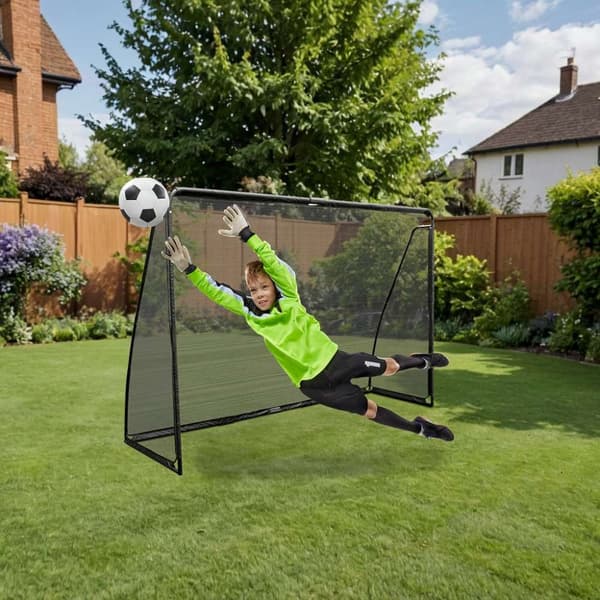 Bærbart fodboldmål 180x120 cm, sort stålramme