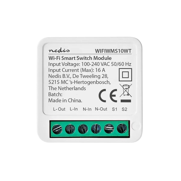 Nedis SmartLife WiFi virtakytkin, 3680W