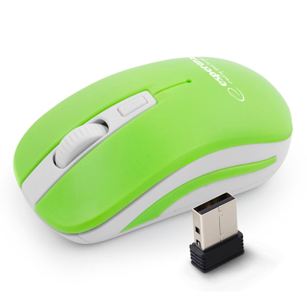 Esperanza Wireless 2,4Ghz Optisk Mus 4D Usb Uranus Grön/Vit