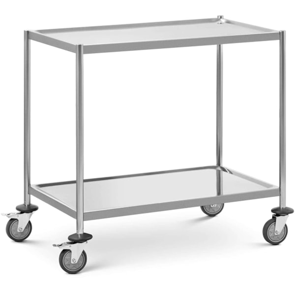 Catering tjenervogn til servering, 2 hylder, 82 x 50 cm, op til 40 kg