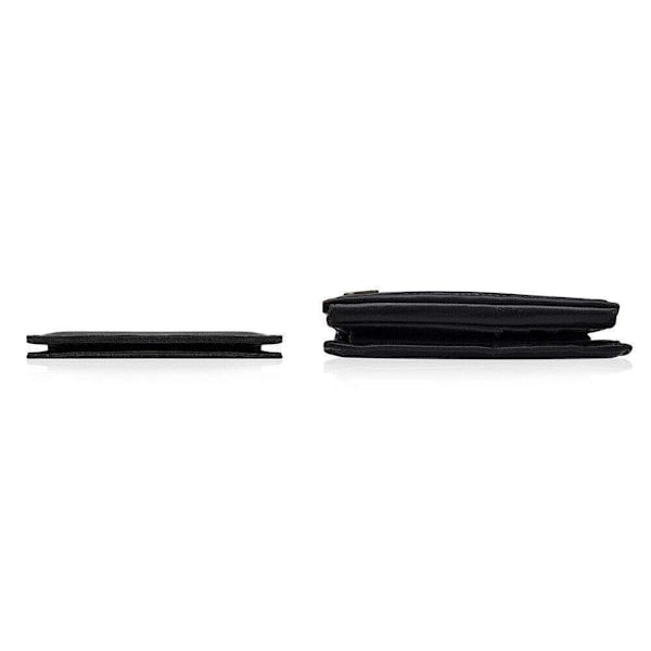 Tynd læder pung til mænd SOLIER SW11 SLIM BLACK
