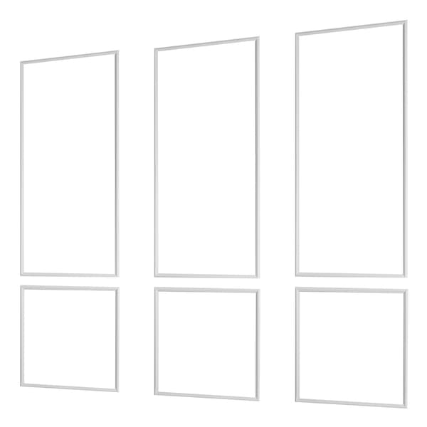 Vägglistkit, 3-pack övermålningsbar polystyren, vit