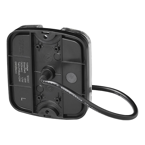 Baglygte 4 funktion 105 x 95 mm LED + GLOW venstre
