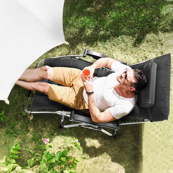 Zero Gravity-stol, justerbar 86 cm, 225 kg, mugghållare