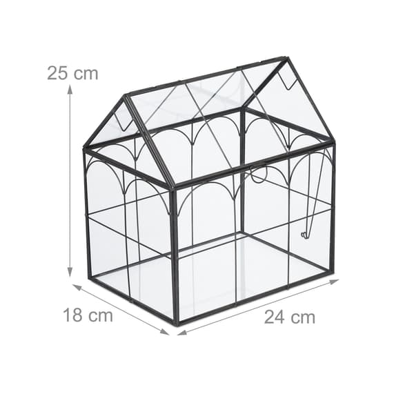 Glashusformet terrarium til stueplanter