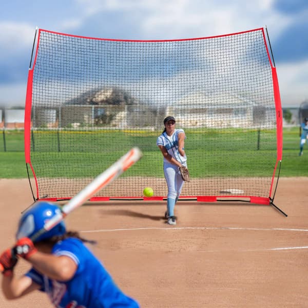 Backstop Net 12x9 Ft, Bärbar Sportbarriär Med Påse