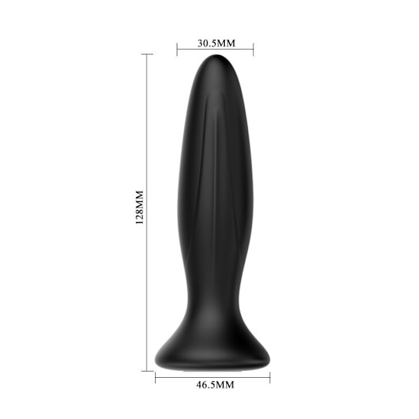 Mr Play - Ladattava musta Vibrator Anal Plug