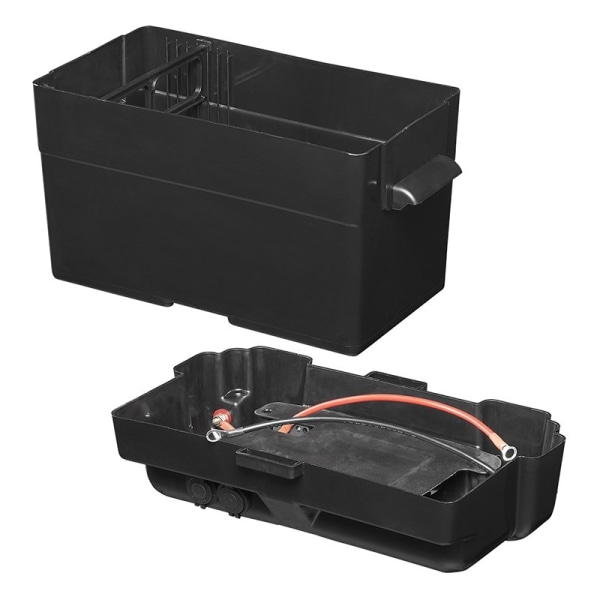Batteriboks 35x18x20cm 2x USB - 1x 12V stikkontakt - Voltmeter