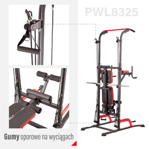 Multifunktionelt Power Tower med Pull-Up & Dip Bars