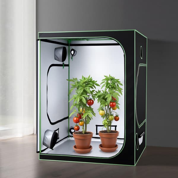 Inomhusväxttältkit 150x150x200 cm, LED, Ventilation