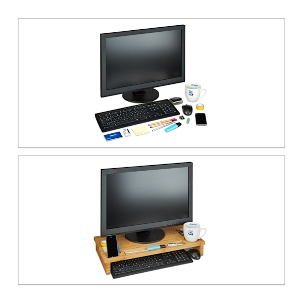 Monitorstativ i bambus