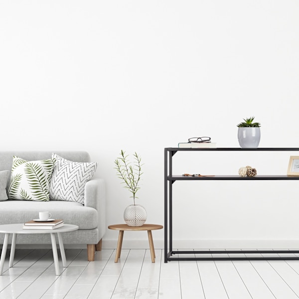 Konsolbord glas metal