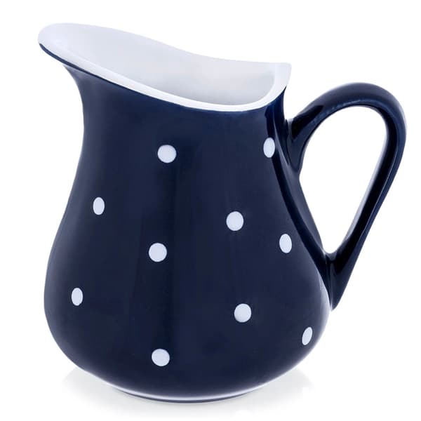 Keramisk kanna, marinblå, 480 ml, prickig design