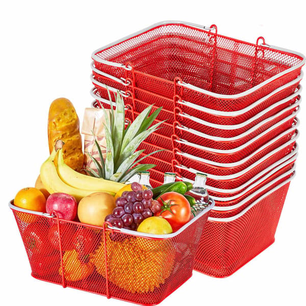 Stapelbara metallkorgar 12-pack, 22L, Röda