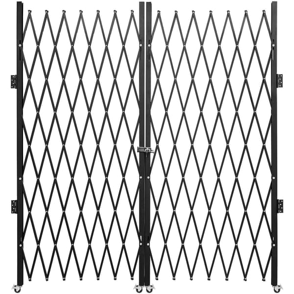 Dobbelt foldbar sikkerhedsport, stål, 310 x 154 cm