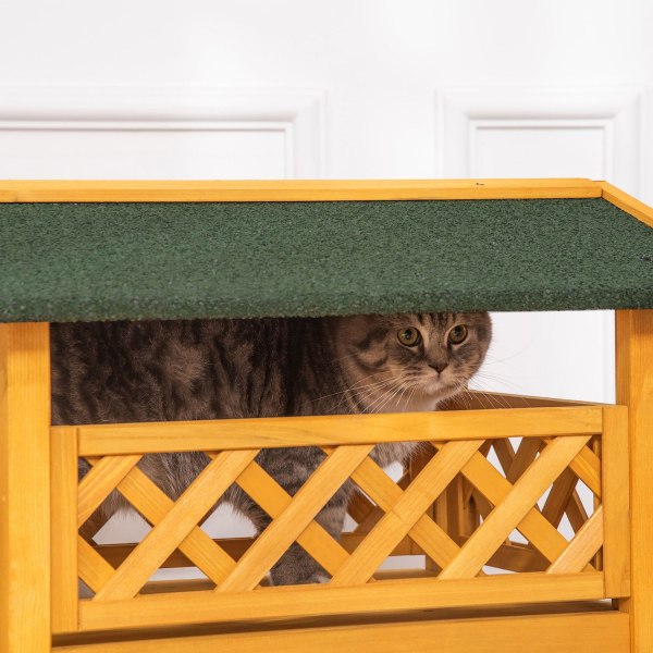 Gran Wood Small Animal House Terrassetrapper Termisk Isoleret Ve